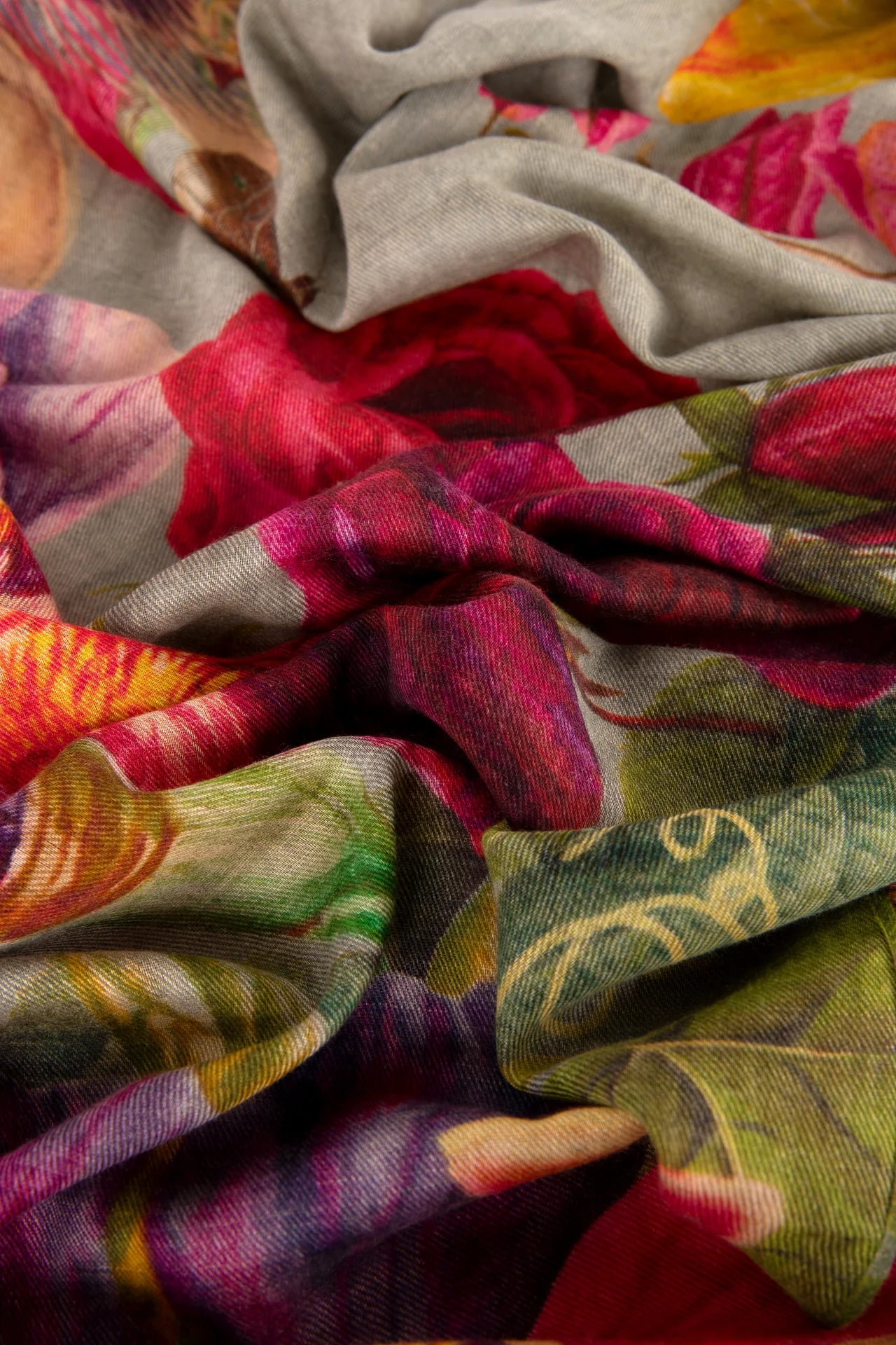 Powder Botanical Bouquet in Sage Lux Print Scarf