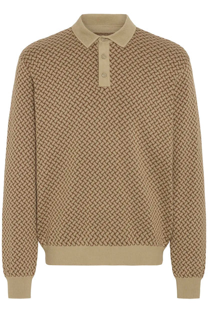 Blend Polo Knit Top Salute