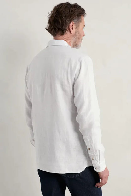 Seasalt Men's Curator Linen Shirt Salt