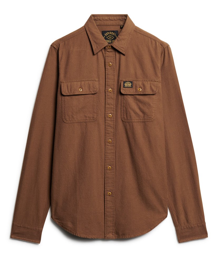 Superdry Trailsman Flannel Shirt Sandstone Brown