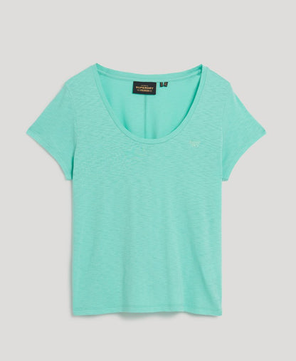 Superdry Scoop Neck Tee Fluro Mint