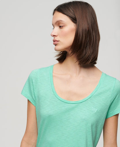 Superdry Scoop Neck Tee Fluro Mint