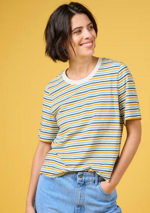 Seasalt Copseland T-Shirt Organic Cotton Jersey Pellitras Tumeric