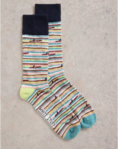 White Stuff Surfer Ankle Socks Natural