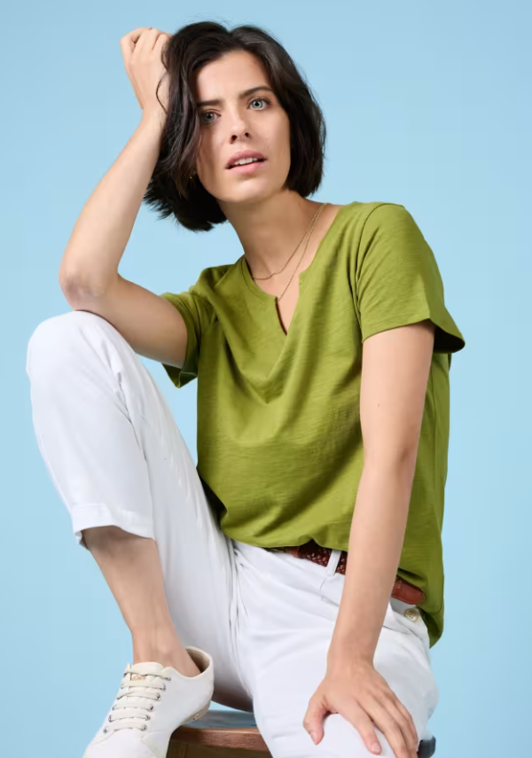 Seasalt Kellow T-Shirt Organic Cotton Jersey Dark Citron