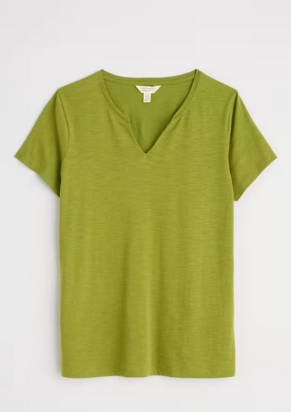 Seasalt Kellow T-Shirt Organic Cotton Jersey Dark Citron