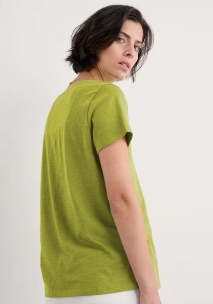 Seasalt Kellow T-Shirt Organic Cotton Jersey Dark Citron