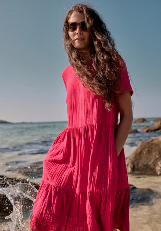 Seasalt Pebble Comb Dress Wild Raspberry
