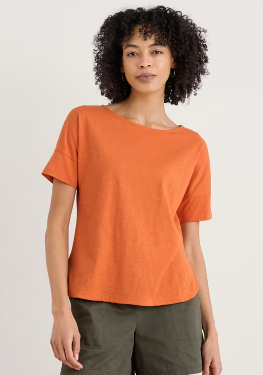 Seasalt Bryher View T-Shirt Organic Cotton Marigold