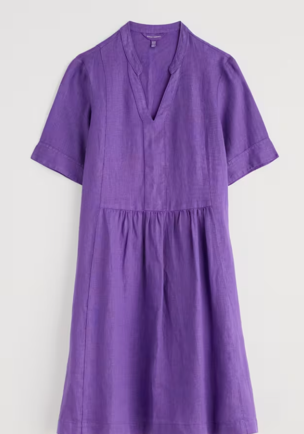 Seasalt  Draw Kiln Linen Dress Pansy