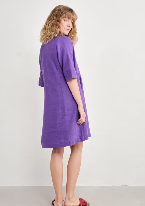 Seasalt  Draw Kiln Linen Dress Pansy