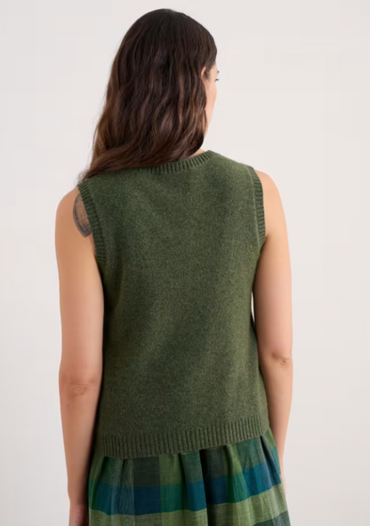Seasalt East View Knitted Vest Light Olive
