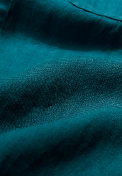 Seasalt Men's Curator Linen Shirt Kingfisher