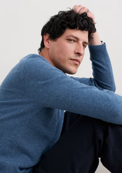 Seasalt Men's Prow Merino-Rich Jumper Hydrangea