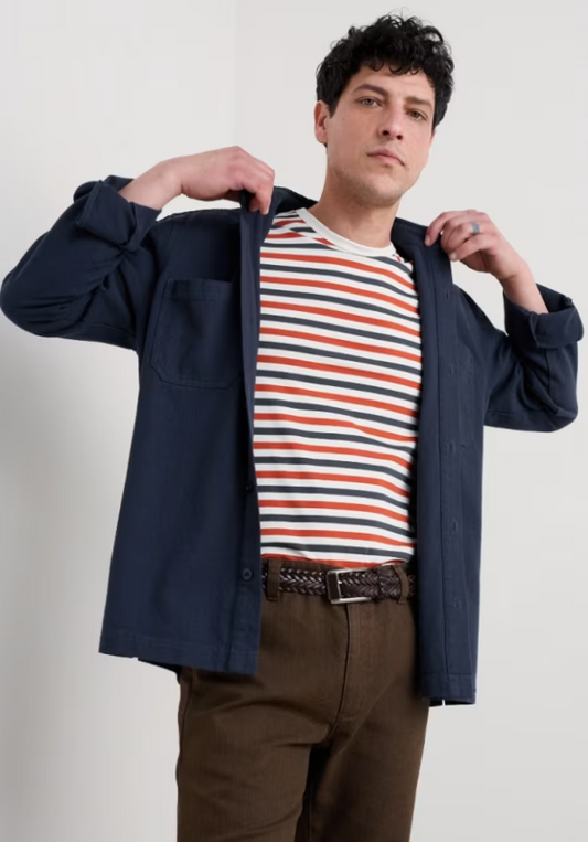 Seasalt Men's Rigging Organic Cotton Overshirt Maritime