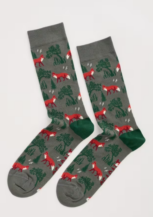 Seasalt Men's Arty Socks Dulas Fox Sorrel