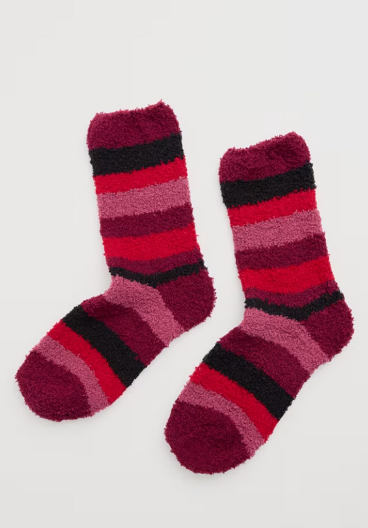 Seasalt Women's Short Fluffies Socks Geranium Rosa Mix