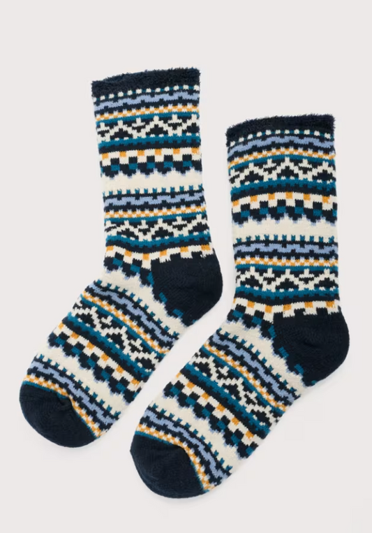 Seasalt Men's Cabin Socks Sandspire Kingfisher Mens Seasalt Socks Seasalt clothing Knitted socks