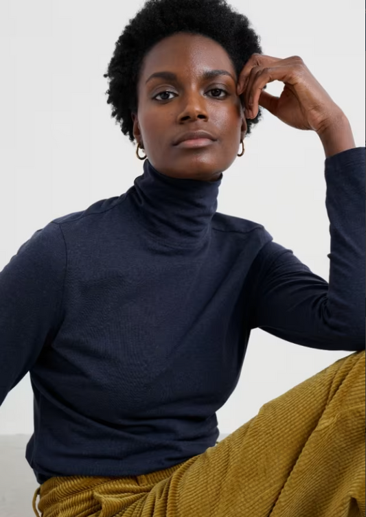 Seasalt Landing Roll Neck Top Maritime Womens Top Seasalt clothing A semi-fitted long-sleeved top