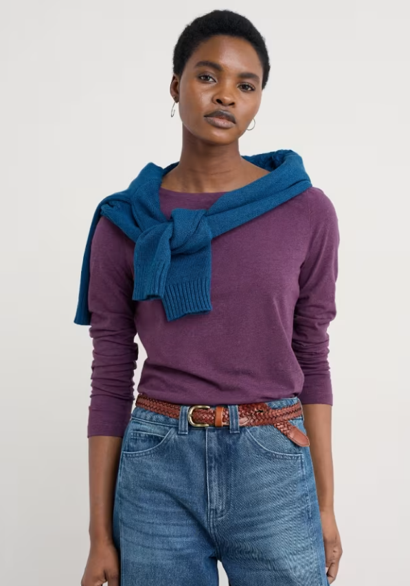 Seasalt Easel Long Sleeve Top Grape