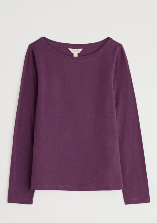 Seasalt Easel Long Sleeve Top Grape