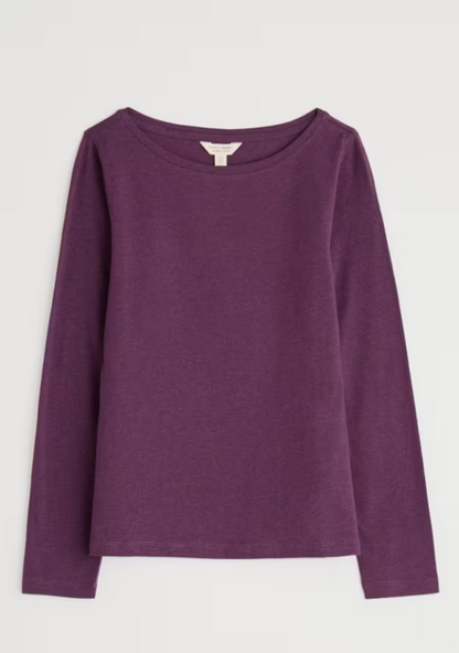 Seasalt Easel Long Sleeve Top Grape
