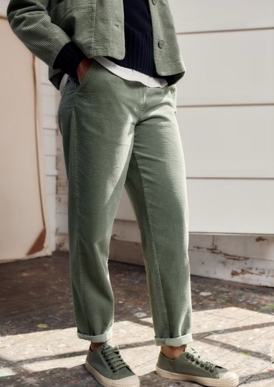 Seasalt Trethornes Tapered Cord Trousers Dusky Green womens cord trousers seasalt trousers seasalt clothing