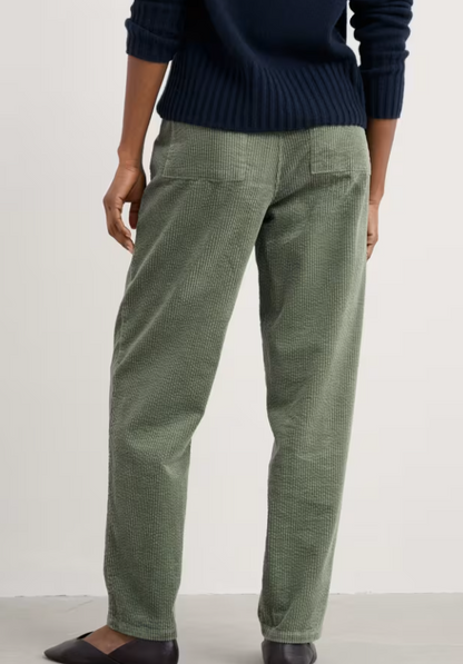 Seasalt Trethornes Tapered Cord Trousers Dusky Green
