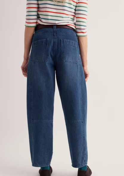 Seasalt Boatyard Barrel Leg Jeans Mid Wash