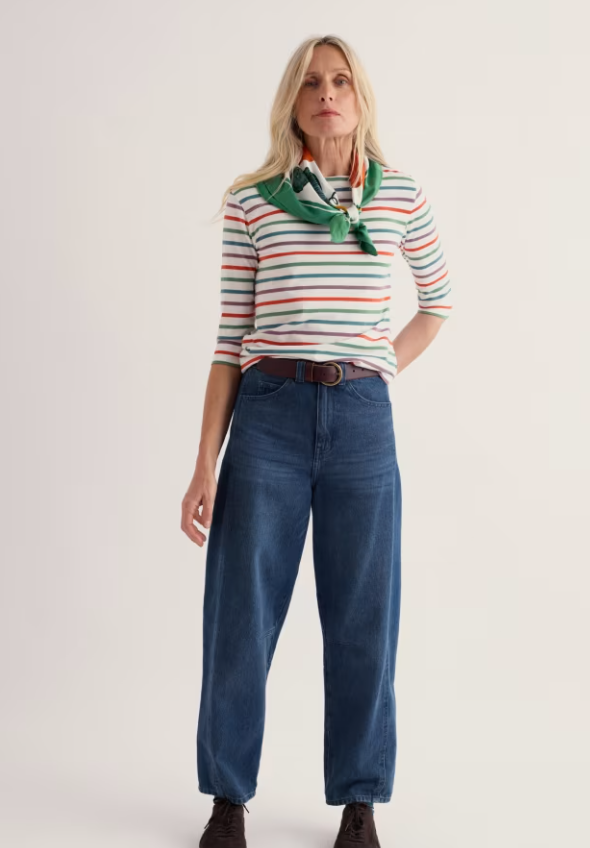 Seasalt Boatyard Barrel Leg Jeans Mid Wash