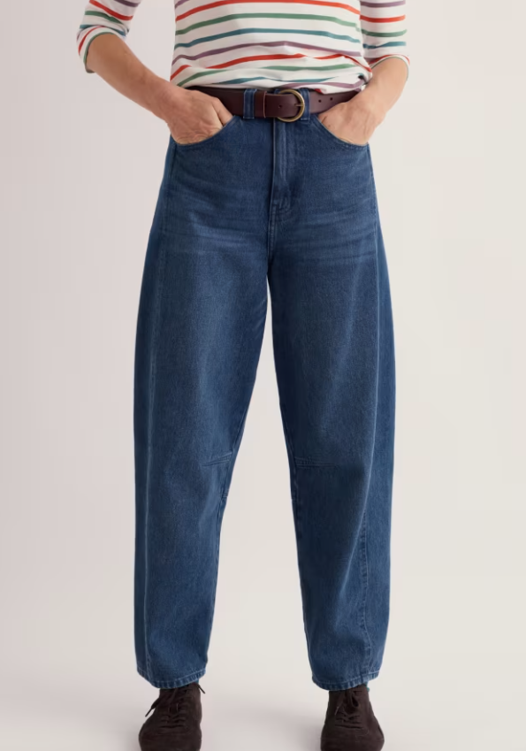 Seasalt Boatyard Barrel Leg Jeans Mid Wash