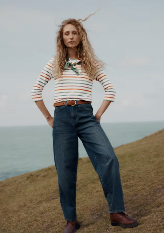 Seasalt Boatyard Barrel Leg Jeans Mid Wash