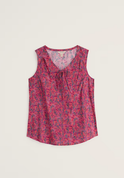 Seasalt Cobbs Well Sleeveless Top Summer Fronds Crab Claw