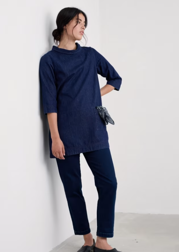 Seasalt Curlew Cry Denim Tunic Mid Wash
