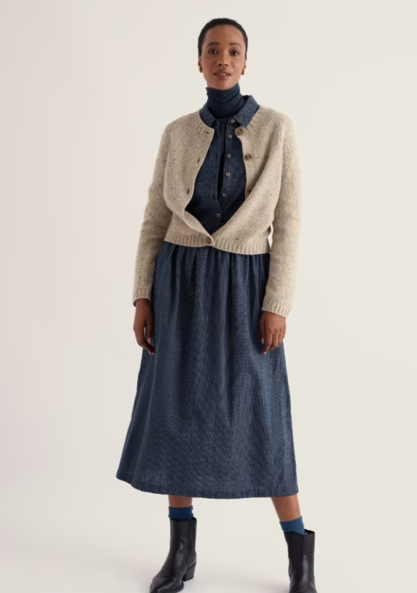 Seasalt Dawson Pick Cardigan Birch. Womens Neat fit with Round neck and Button fastening that's Merino comes from non-mulesed sheep and Hand Wash In Cold Water Material: 70% Merino Wool & 30% Recycled Nylon