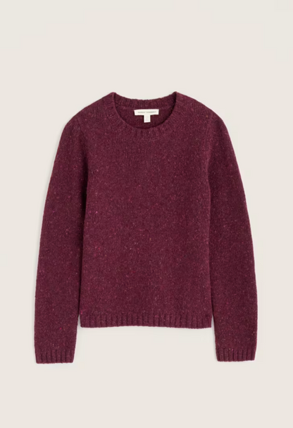 Seasalt Dawson Pick Jumper Dark Hellebore. Womens Straight Fit sweater with Crew neck All merino comes from non-mulesed sheep. Material: 70% Merino Wool & 30% Recycled Nylon Description: Seasalt's Dawson Pick Jumper 