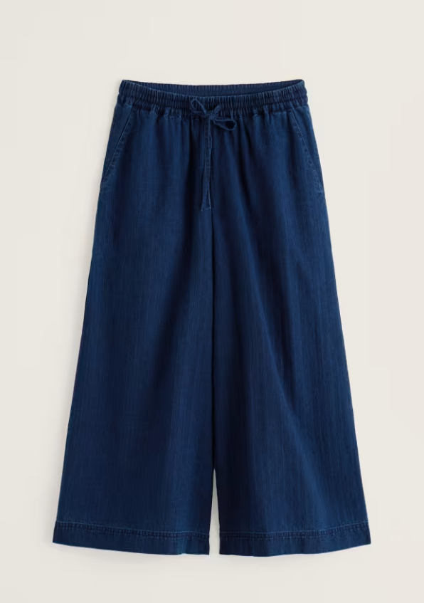 Seasalt Eskelli Wide Leg Culotte Mid Wash