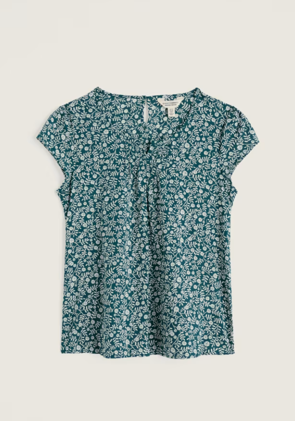 Seasalt Garden Gate Cotton Top Folky Marigolds Dark Wreckage