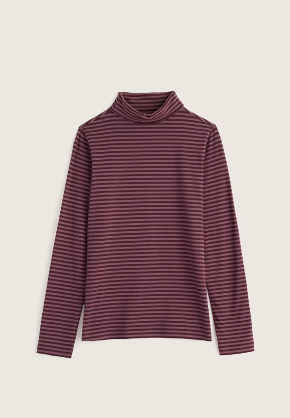 Seasalt Landing Roll Neck Top Pellitras Dark Hellebore