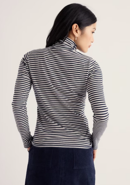 Seasalt Landing Roll Neck Top Pellitras Hessian Maritime
