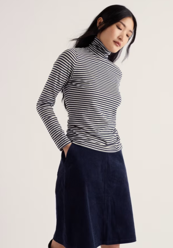 Seasalt Landing Roll Neck Top Pellitras Hessian Maritime