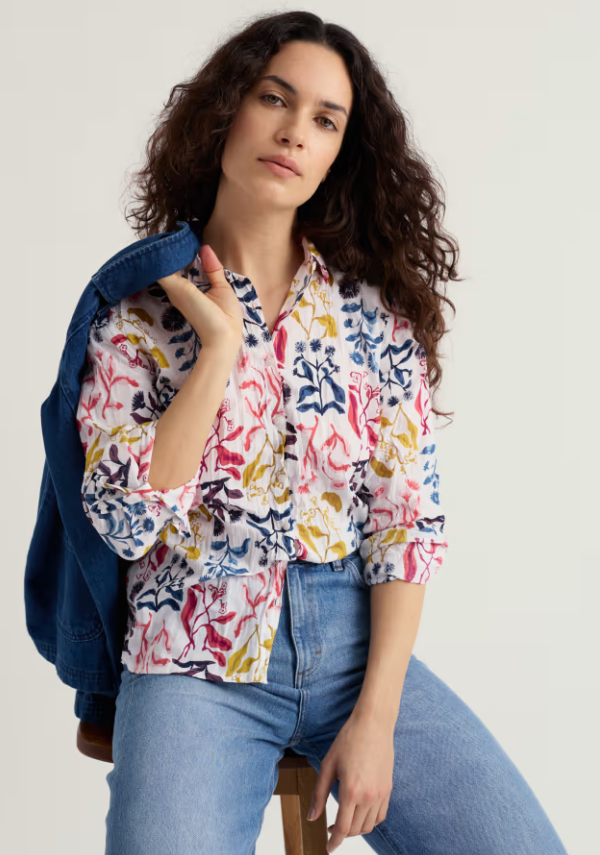Seasalt Larissa Shirt Inky Botanical Chalk