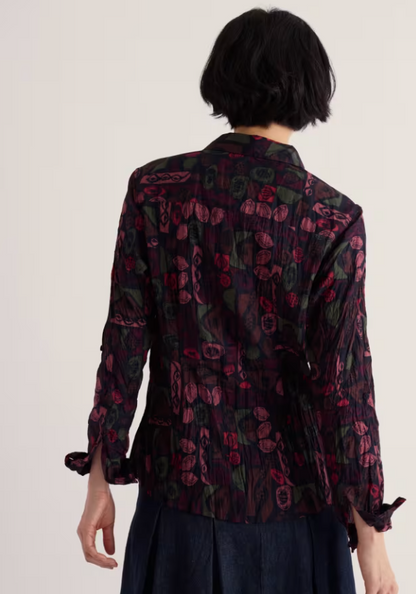 Seasalt Larissa Shirt Sculpted Shapes Dried Rose Womens shirt Semi-fitted with a Collared and Roll back cuffs with Button fastening and 100% Organic Cotton