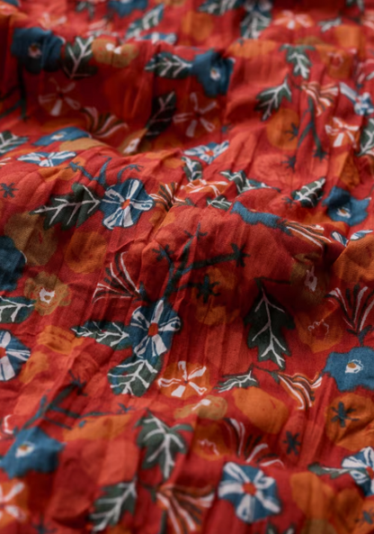 Seasalt Larissa Shirt Tomato Blooms Cinnamon