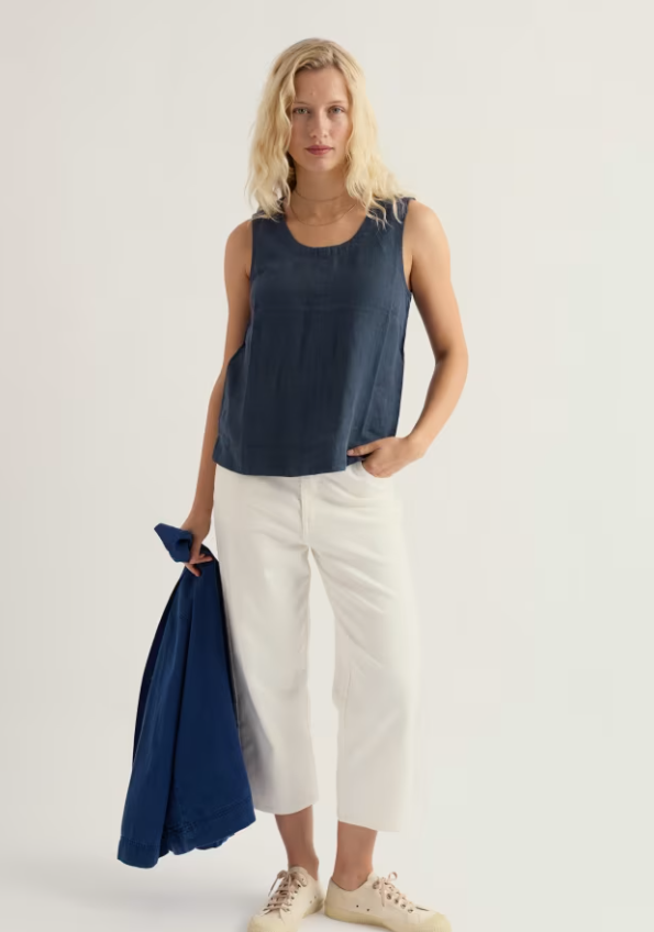 Seasalt Lighthouse Station Linen Vest Maritime