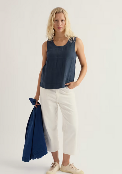 Seasalt Lighthouse Station Linen Vest Maritime