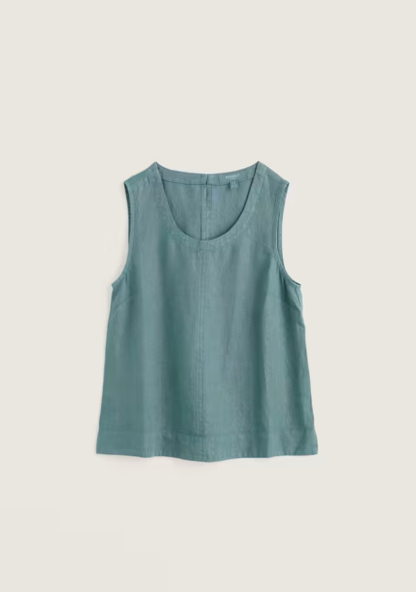 Seasalt Lighthouse Station Linen Vest Sardine