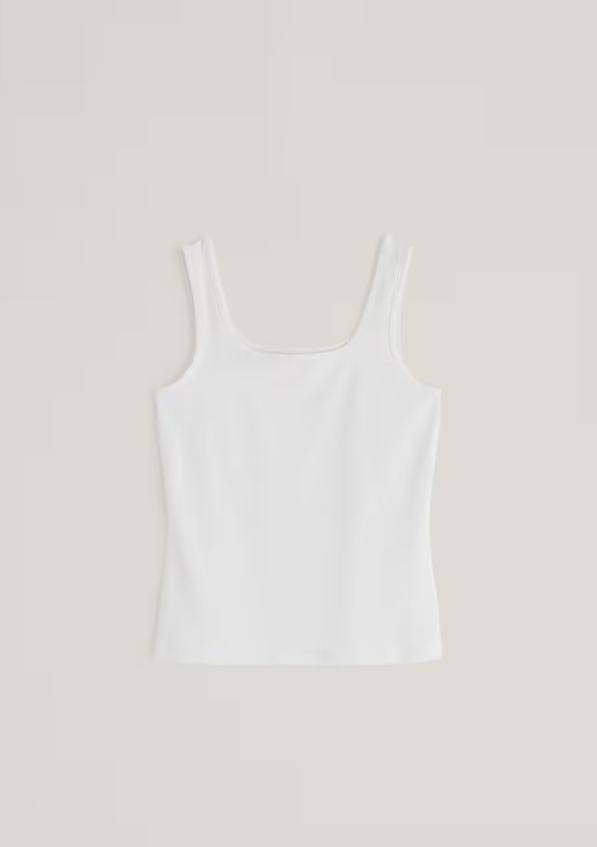 Seasalt Mabe Fitted Organic Cotton Rich Vest Salt