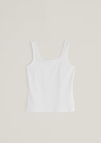 Seasalt Mabe Fitted Organic Cotton Rich Vest Salt