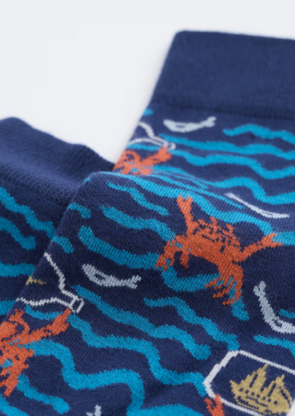 Seasalt Men's Arty Socks Summer Nautical Squall